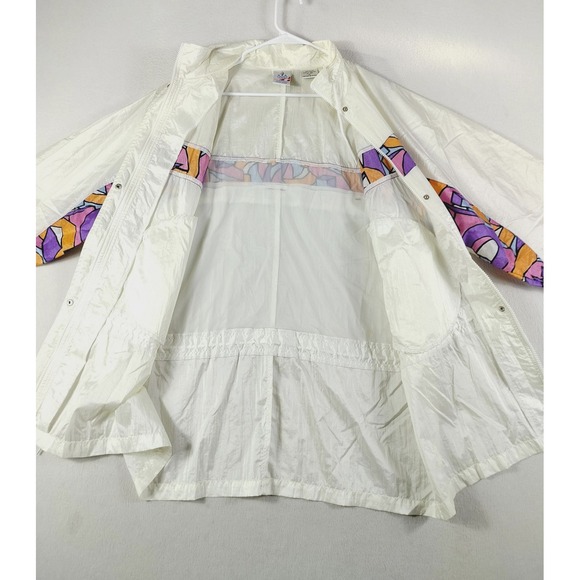 Vintage USA Olympics Jacket Mens XL White Nylon Windbreaker Track‎ Warmup 90s - Picture 5 of 10